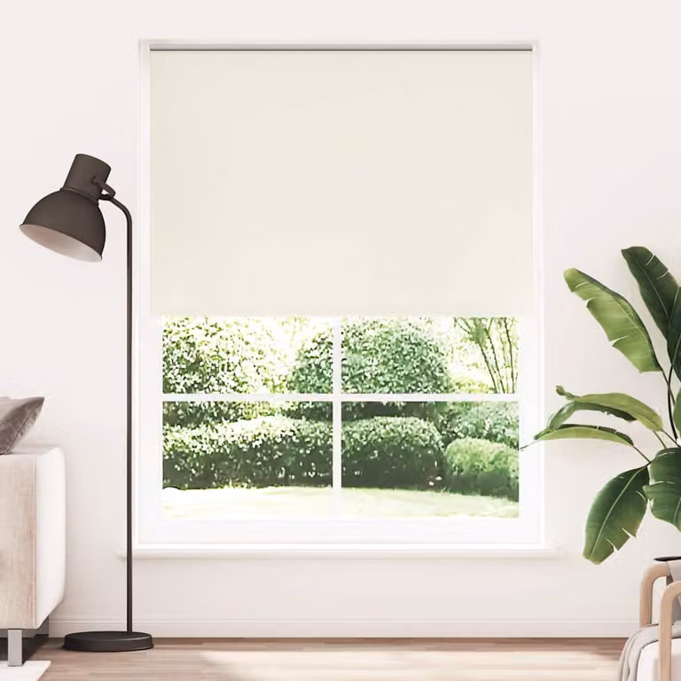 Tenda a rullo oscurante termoisolante vidaXL in poliestere, colore bianco sporco, L: 160 cm, H: 230 cm