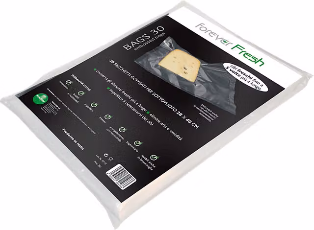 Sacchetti sottovuoto Macom Bags30 in plastica trasparente, adatti per freezer, microonde e lavastoviglie, L/P/H: 40 x 30 x 28 cm