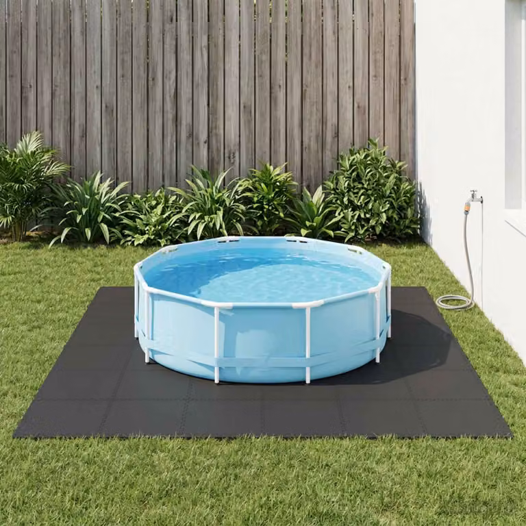 vidaXL Tappetino per piscina in schiuma EVA nero, set da 50 pezzi