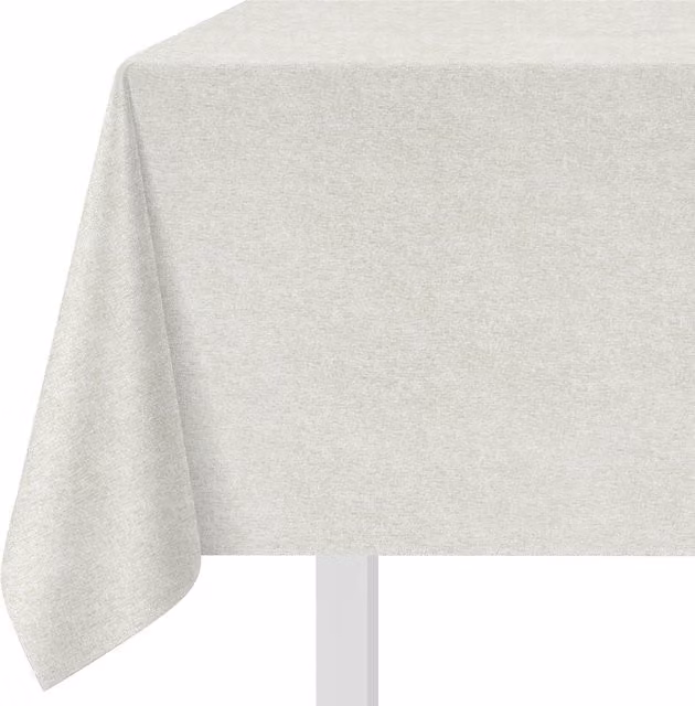 Tovaglia quadrata antimacchia in poliestere Chambray beige L/P: 140 x 140 cm