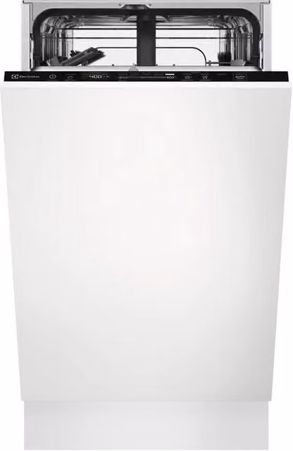 Lavastoviglie da incasso a scomparsa totale Electrolux Serie 600 KEQC2200L colore Nero, 9 coperti, Classe E, AirDry, SatelliteClean, Inverter, 46 dB, H 82 cm x L 45 cm x P 55 cm