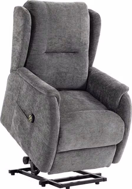 Poltrona relax alzapersona HOMCOM con telecomando e tasche laterali, Grigio scuro