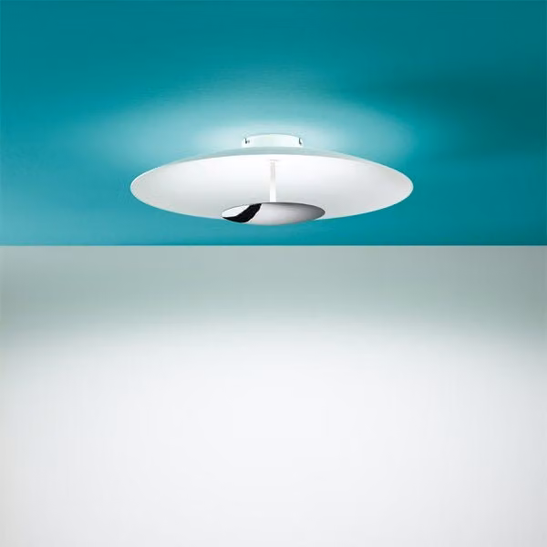 Linea Light Horizon Plafoniera LED Moderna in Metallo Bianco e Oro/Ottone