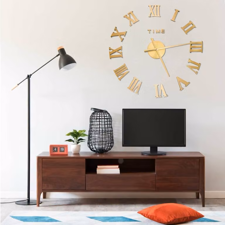 Orologio da Parete Analogico Moderno vidaXL Oro Diametro: 100 cm