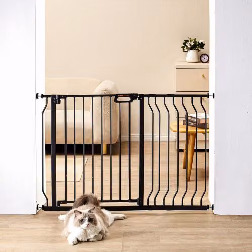Cancelletto di Sicurezza VEVOR per Scale e Porte, Larghezza Espandibile 749-1178 mm, Altezza: 76,2 cm, Colore Nero
