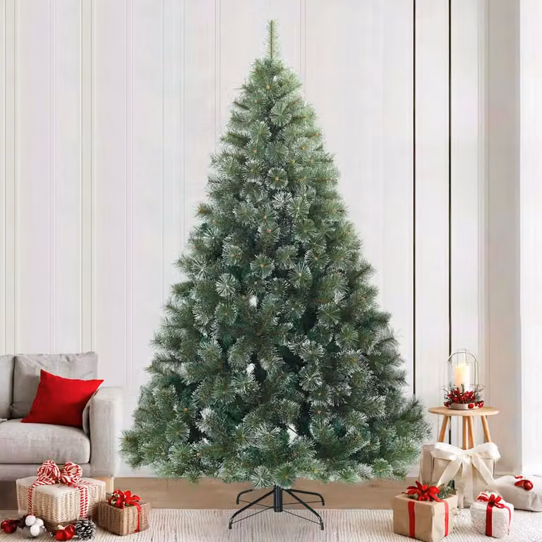 Albero di Natale artificiale snodato vidaXL verde con effetto neve, Altezza: 150 cm