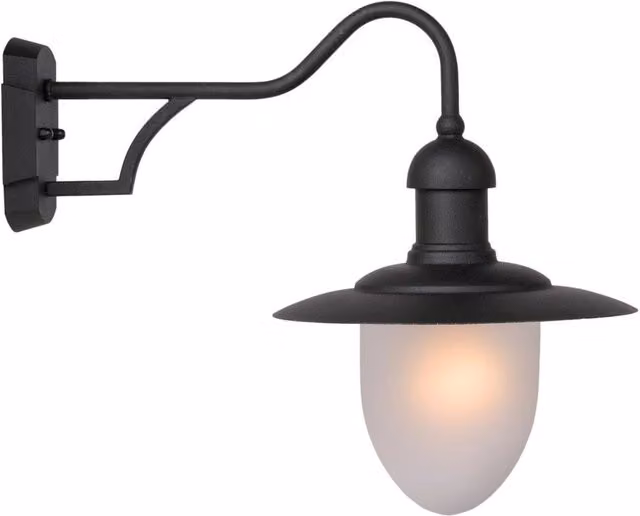 Applique esterna Lucide Aruba nero/bianco con attacco E27 24W IP44