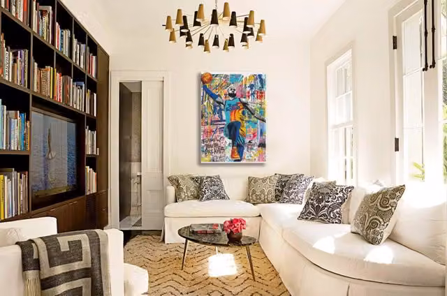Quadro Canvas Contemporaneo LeBron di Signorbit, Stile Moderno e Grafico Multicolore, L 100 cm x H 140 cm