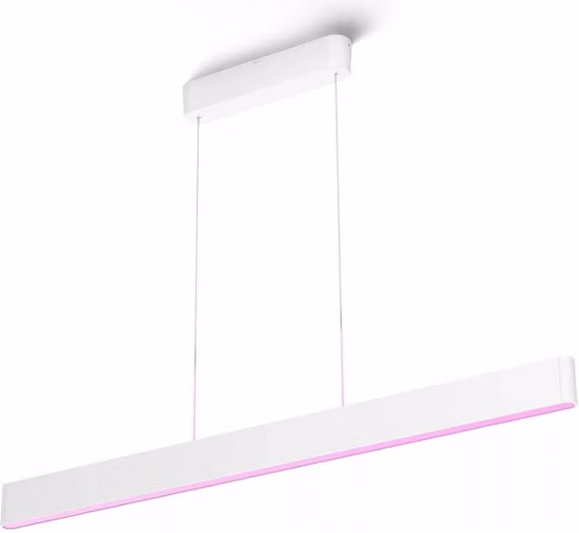 Lampadario a sospensione intelligente Philips Hue Ensis White and Color Ambiance, LED dimmabile, Bluetooth e Zigbee, Bianco