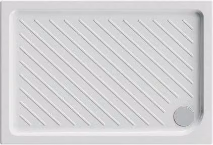 Piatto doccia rettangolare in ceramica DOLOMITE Bianco lucido con antiscivolo L: 90 cm, P: 70 cm, H: 7 cm