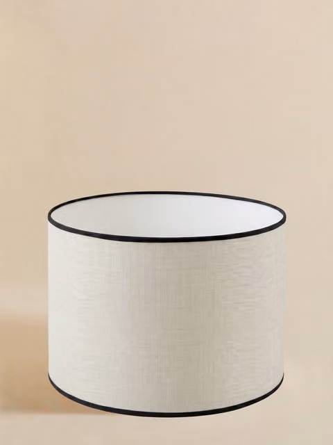 Schermo in lino bianco con bordo Kenay Home