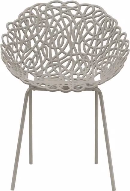 Set di 2 sedie in polipropilene Qeeboo Bacana design in plastica opaca nei colori grigio e beige