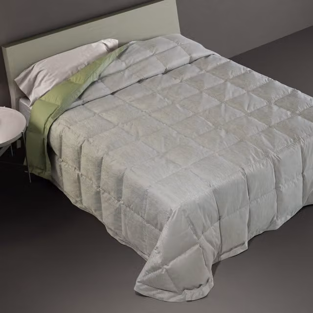Trapunta in piuma DaunenStep Contemporanea per adulti, termoregolatrice e traspirante, multicolore grigio