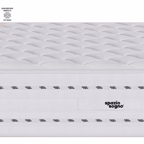 Materasso Contatto Spazio Sogno in Memory Foam Bianco con rivestimento sfoderabile, Altezza: 24 cm