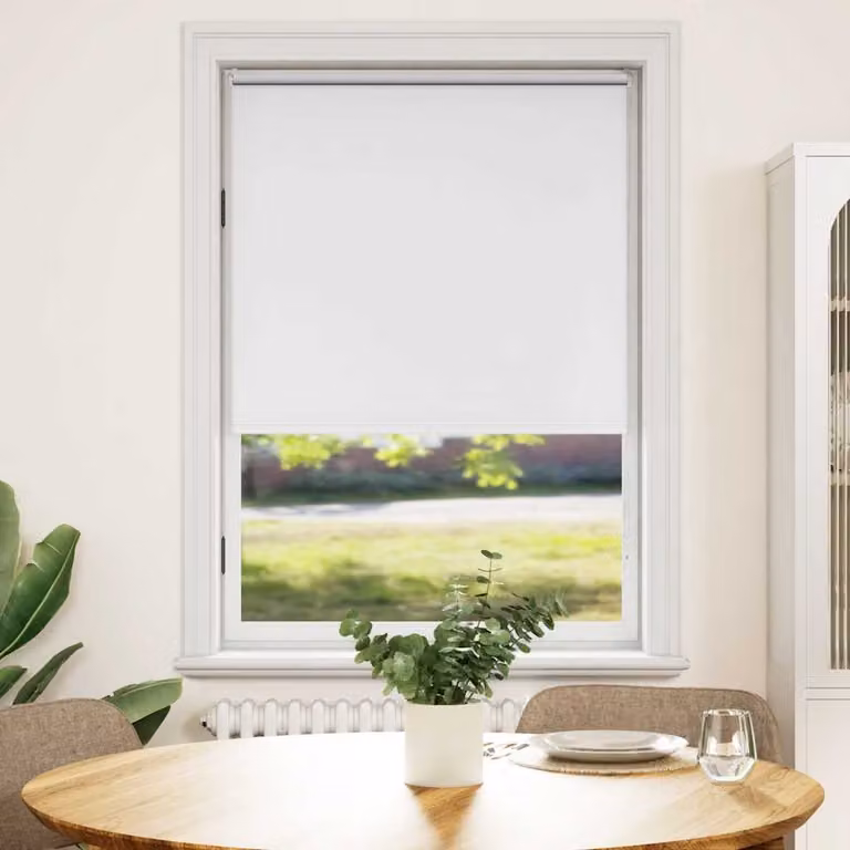 Tenda a rullo oscurante e termoisolante vidaXL in poliestere, colore bianco e argento, L: 100 cm, H: 175 cm