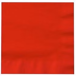 Set di 50 tovaglioli monouso Essebidue in carta rossa a 2 veli, L 33 cm x P 33 cm