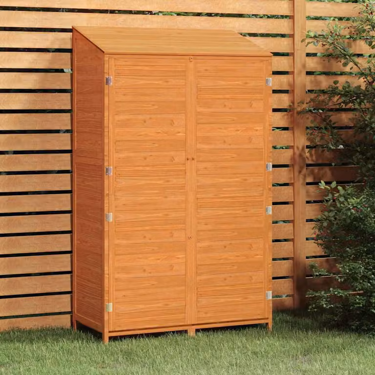 Capanno da giardino vidaXL in legno massello di abete marrone L: 102 cm, P: 52 cm, H: 174,5 cm