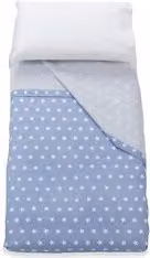 Set di lenzuola completo per lettino bambino Italbaby 3 pezzi Azzurro con decorazione stelle