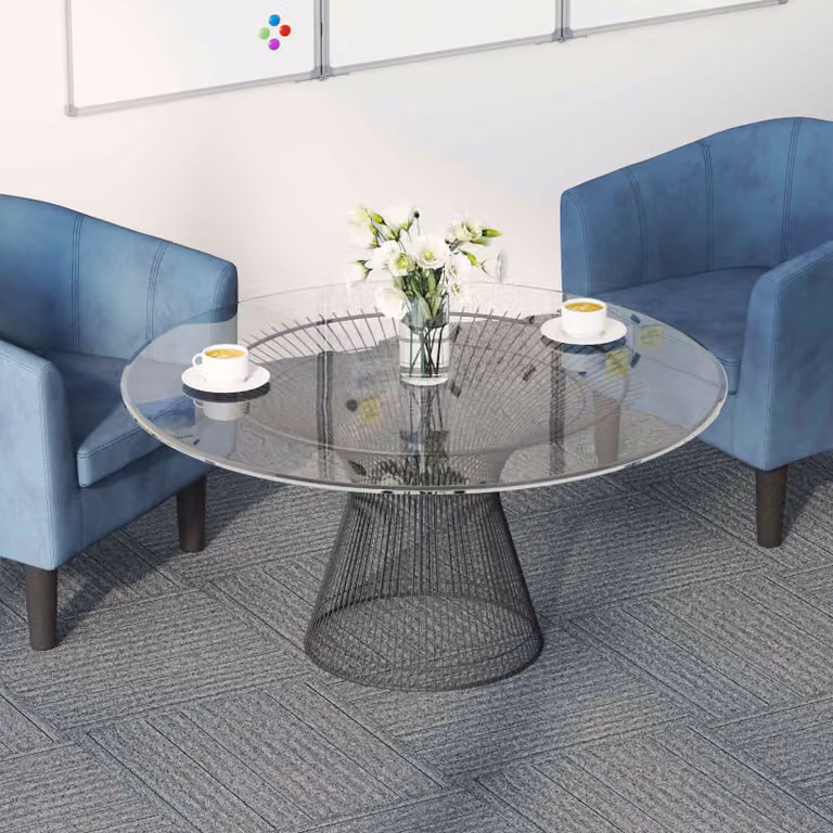 Piastrella per tappeto moderna vidaXL con strisce grigie in polipropilene, L 50 cm x P 50 cm