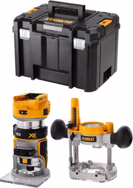 Fresatrice da banco DeWalt DCW604NT Gialla con sistema TSTAK VI
