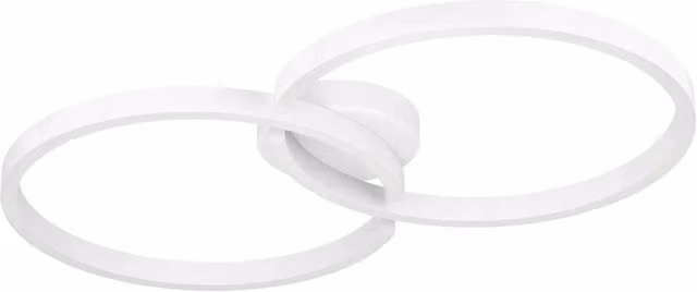 Plafoniera Minimal Amandolo Eglo in Alluminio Bianco con Luce Led Integrata 19,5W, L: 38 cm, P: 6,5 cm, H: 67,5 cm