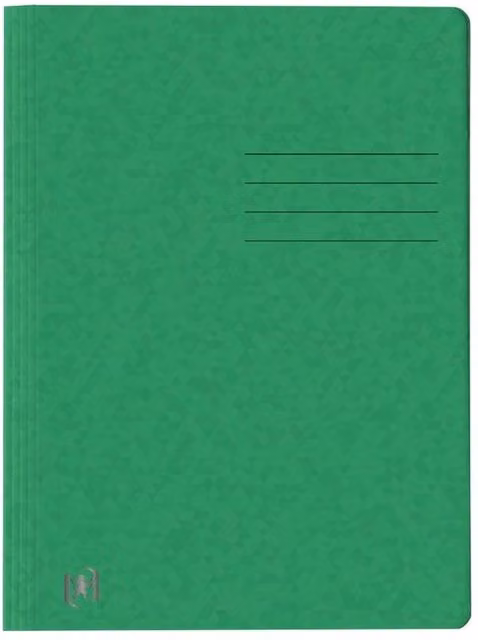 Confezione da 25 clip folder in plastica verde formato A4