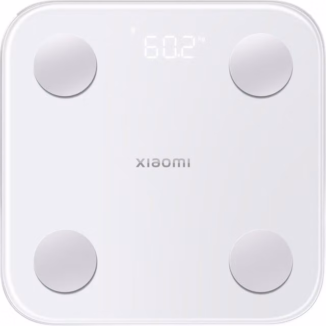 Bilancia impedenziometrica personale Xiaomi S400 bianca con controllo tramite app e connessione Wi-Fi in vetro