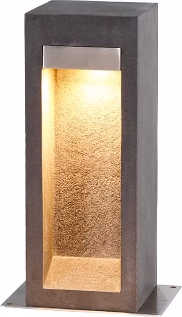 Paletto da giardino Elstead Parkstone LED 6W 3000K IP55 nero e grigio