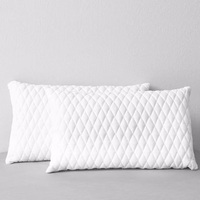 Set di 2 cuscini in memory foam traspirante vidaXL bianchi L 80 cm x P 40 cm x H 14 cm