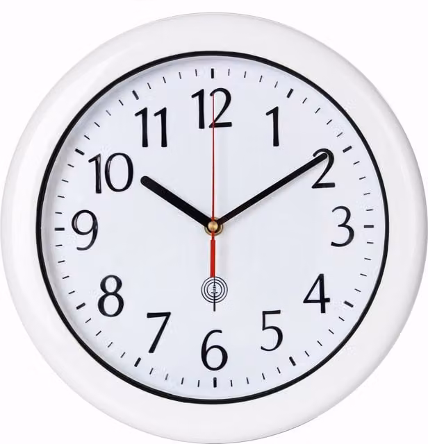 Orologio da parete analogico Monzana® bianco radiocomandato e silenzioso Ø30 cm