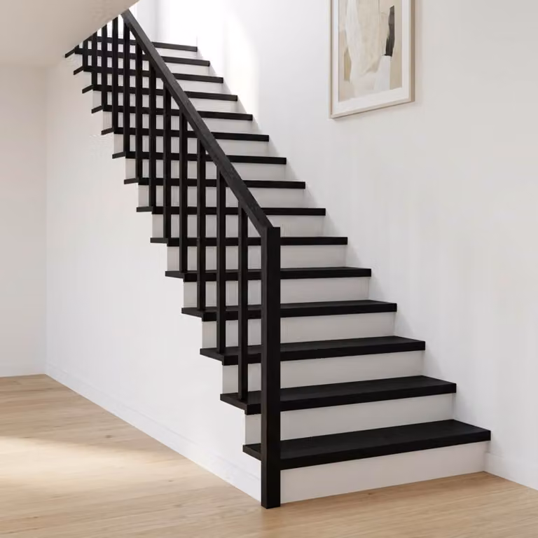 Set di 16 tappeti per scale vidaXL, colore nero, L 120 x P 30 x H 2 cm