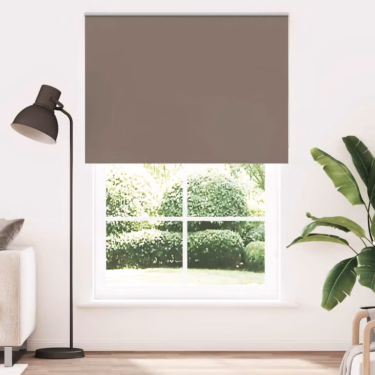 Tenda a Rullo Oscurante vidaXL in Poliestere, Colore Marrone, L: 160 cm, H: 210 cm