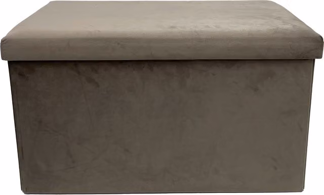 Cassapanca pieghevole in velluto marrone L: 71 cm, P: 40 cm
