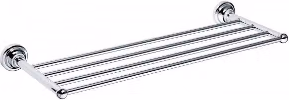 Portasciugamani RETRO BEMETA in metallo argento da appendere al muro L: 66,5 cm, P: 6,5 cm, H: 22,5 cm