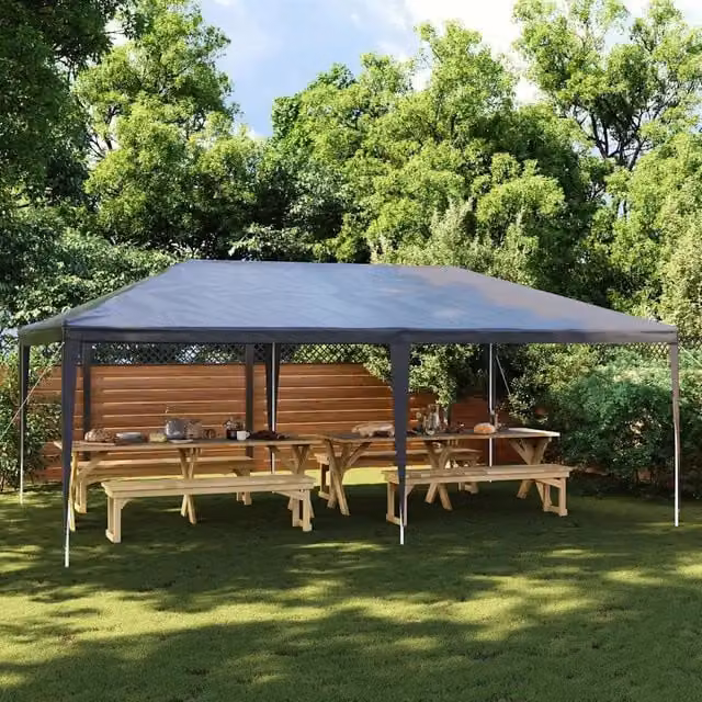 Gazebo Professionale vidaXL Antracite L: 400 cm, P: 400 cm, H: 275 cm