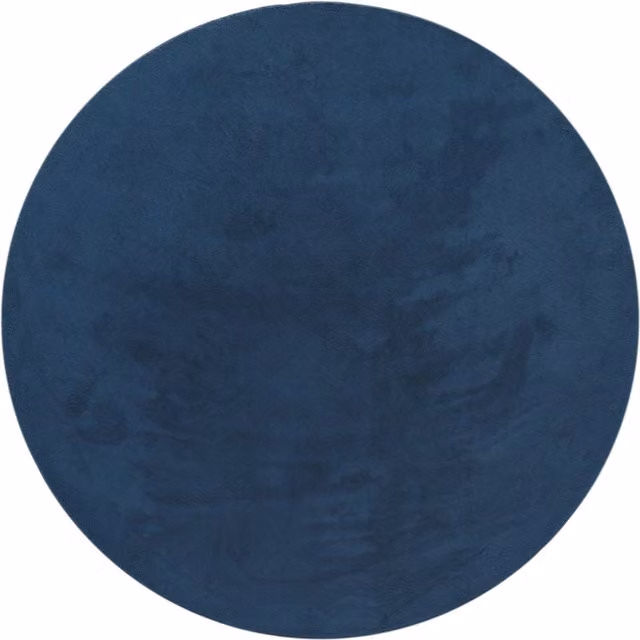 Tappeto rotondo Calia Italia blu, lavabile e antiscivolo, Diametro: 120 cm