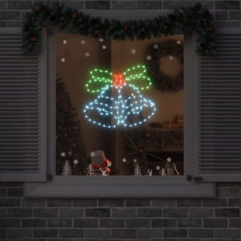 Campana di Natale vidaXL con 144 LED Multicolore in PVC, L 57 cm x H 47,5 cm