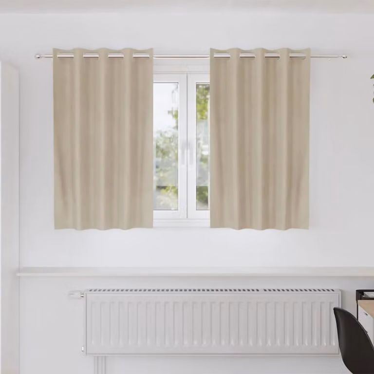 Set di 2 tende oscuranti vidaXL in velluto beige, L 140 cm x H 140 cm