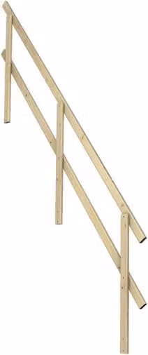 Parapetto BURGER Normandie in legno di abete bianco e beige con 2 binari, L: 334 cm