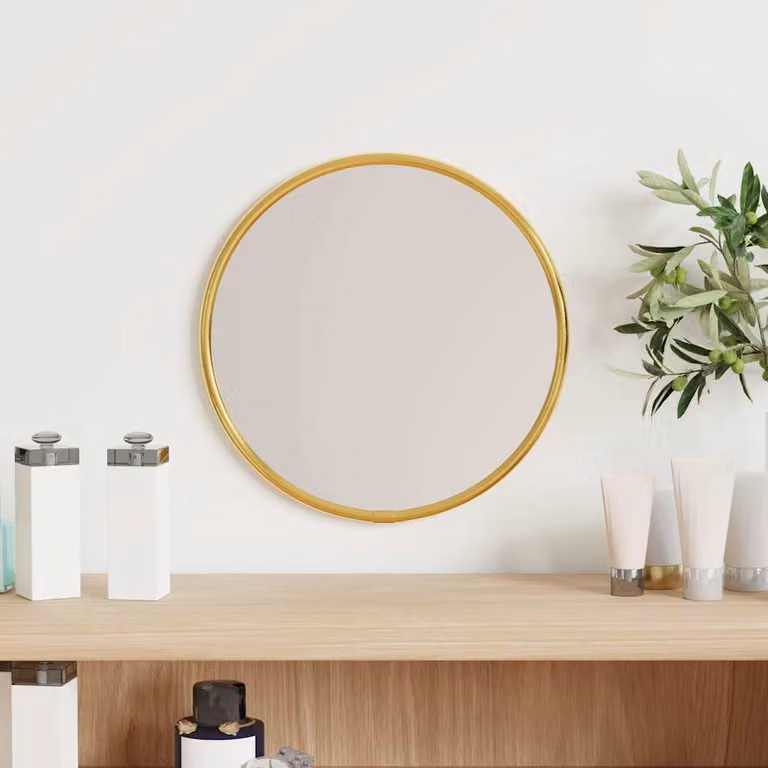 Specchio da parete rotondo vidaXL dorato Ø 20 cm