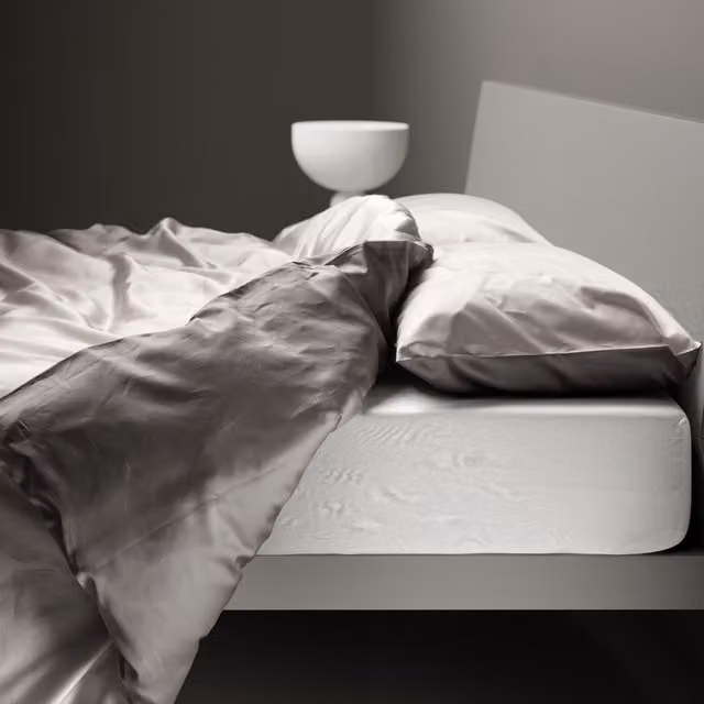 Copripiumino reversibile DaunenStep Oasi Kiss in cotone Mako Satin grigio con chiusura a zip