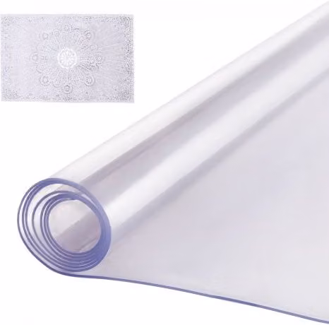 Tovaglia in PVC Trasparente VEVOR Impermeabile e Facile da Pulire per Tavolo Rettangolare L: 101,6 cm x P: 203,2 cm
