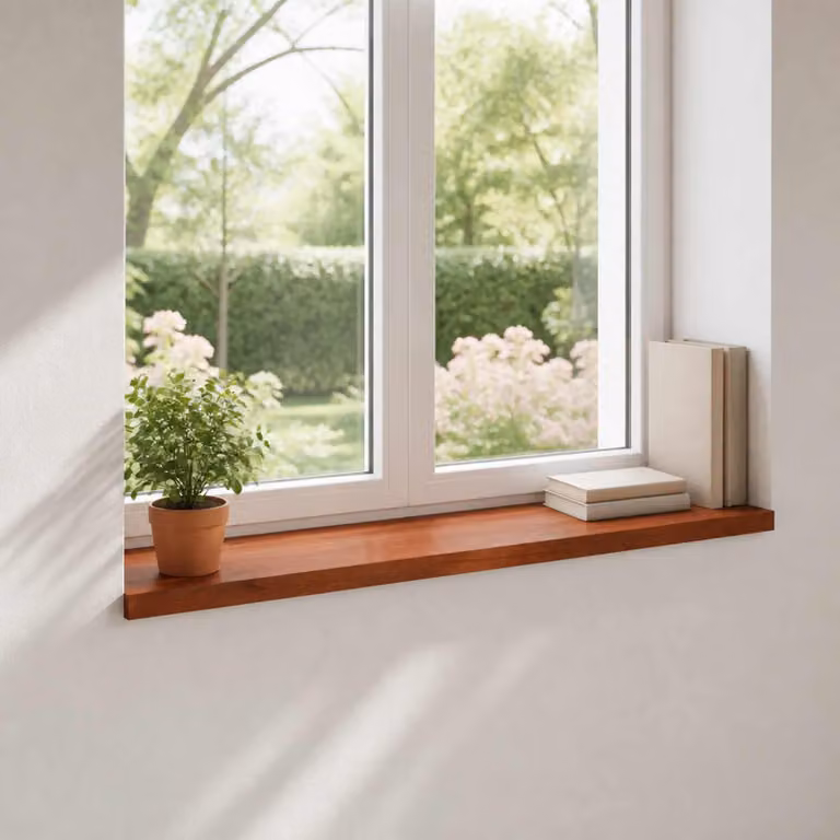 Set di 2 soglie per finestre vidaXL in legno, Marrone, L 140 x P 40 x H 2 cm