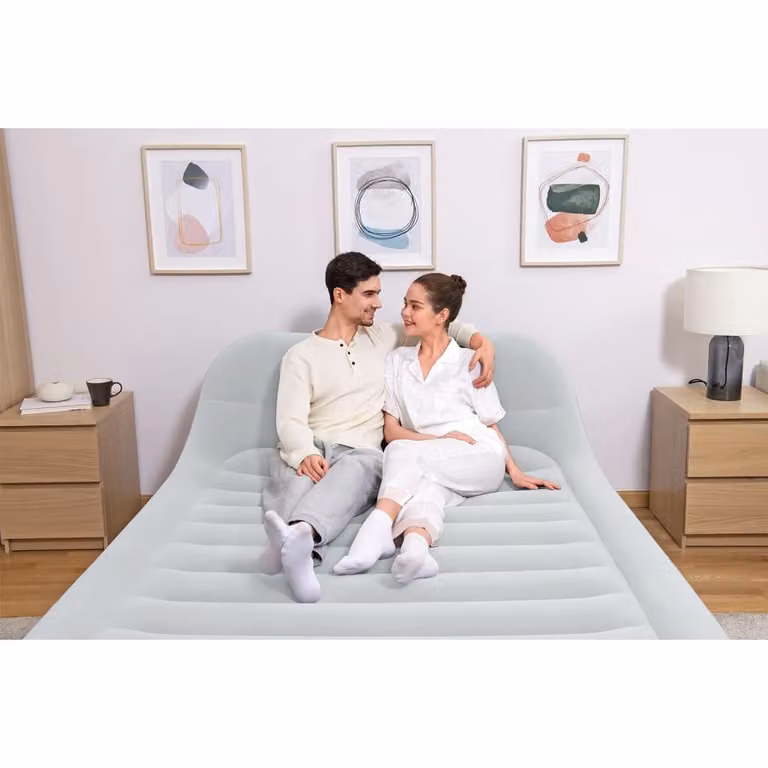 Letto ad aria Bestway con pompa integrata, bianco, grigio e blu, L: 226 cm, P: 152 cm, H: 84 cm