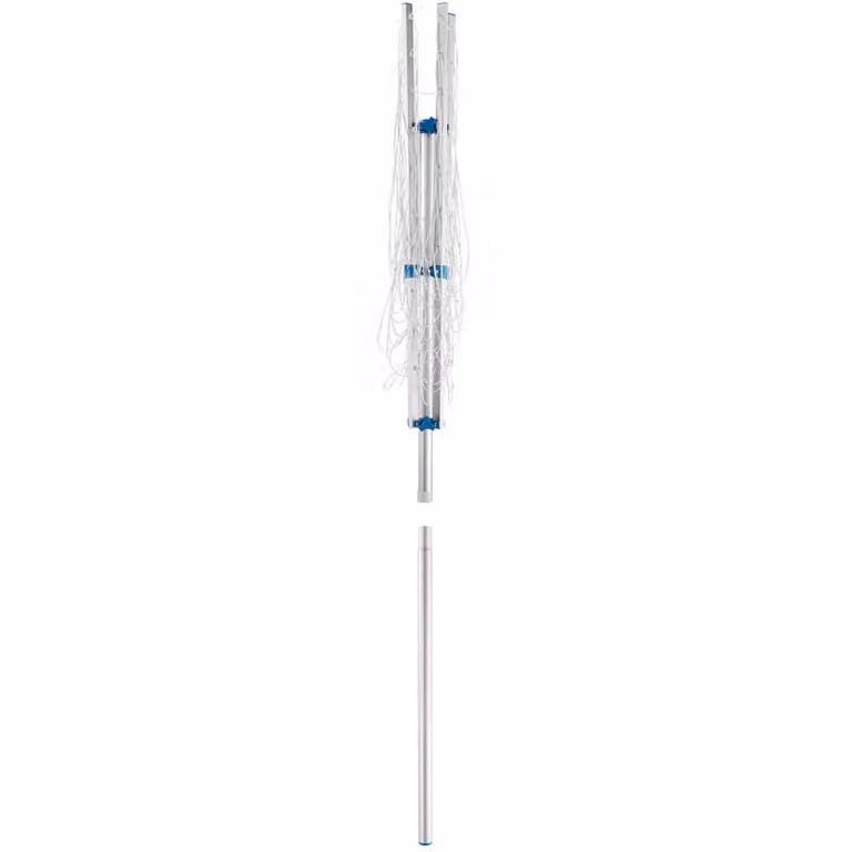 Stendibiancheria pieghevole a ragnatela tectake in alluminio, grigio/argento, H: 196 cm, L: 150 cm, P: 40 cm