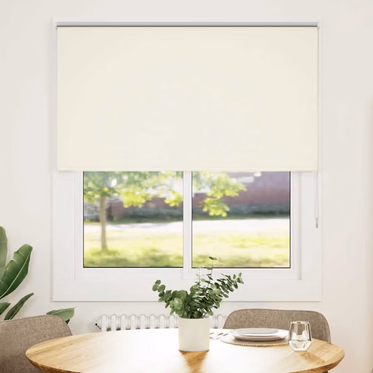 vidaXL Tenda a Rullo Oscurante Termoisolante in Poliestere, Colore Bianco, L/P/H: 130 x 130 x 130 cm
