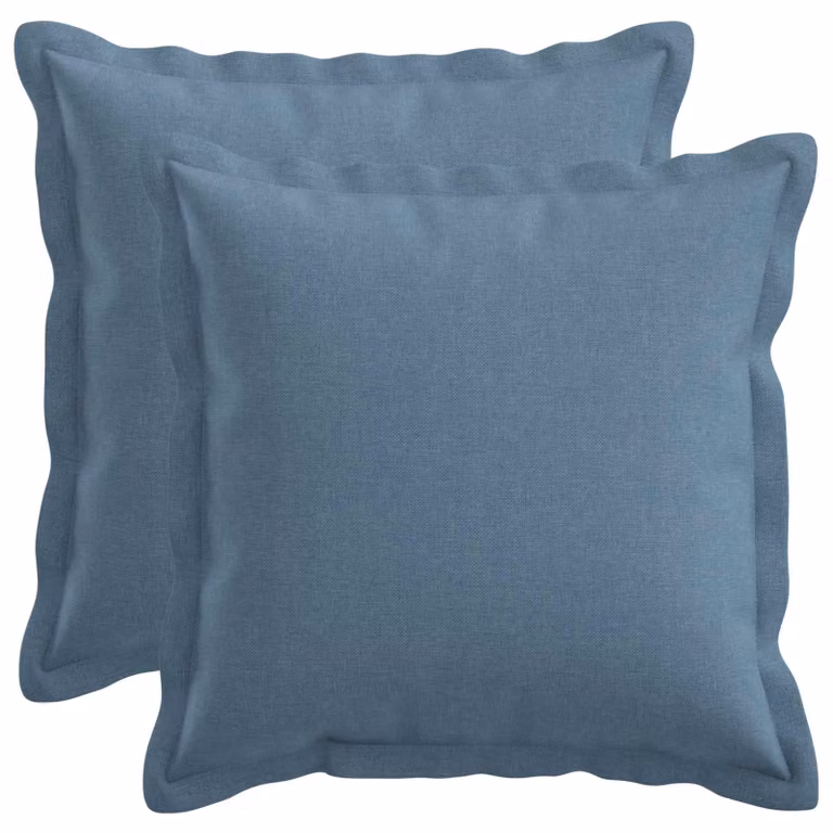 Set di 2 federe vidaXL HOUTEN blu jeans, forma quadrata, L/P: 30 x 30 cm