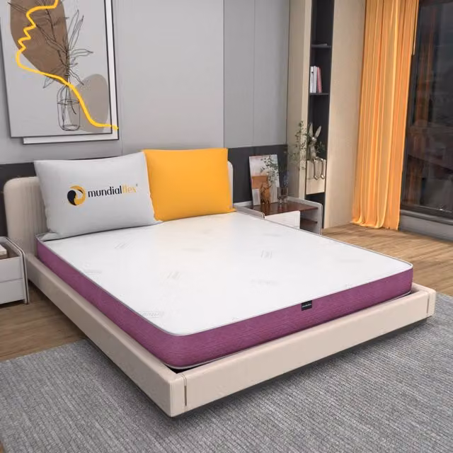 Materasso Memory Matrimoniale Mundialflex con Rivestimento Silver Antibatterico, L/P/H: 180 x 200 x 22 cm