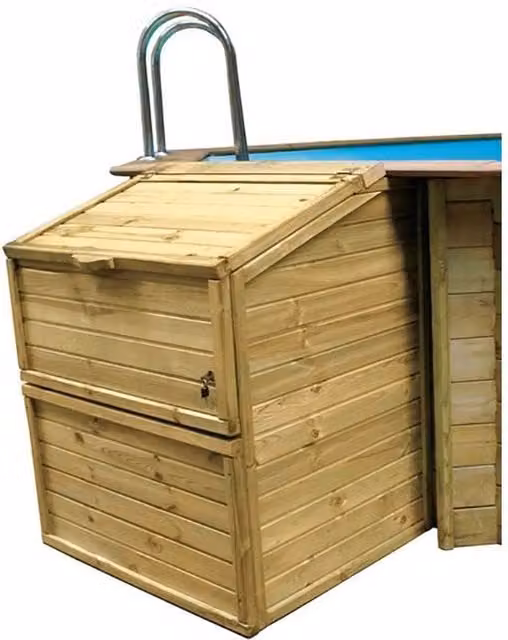 Locale tecnico in legno per filtrazione BSVILLAGE marrone L: 100 cm, P: 88 cm, H: 146 cm