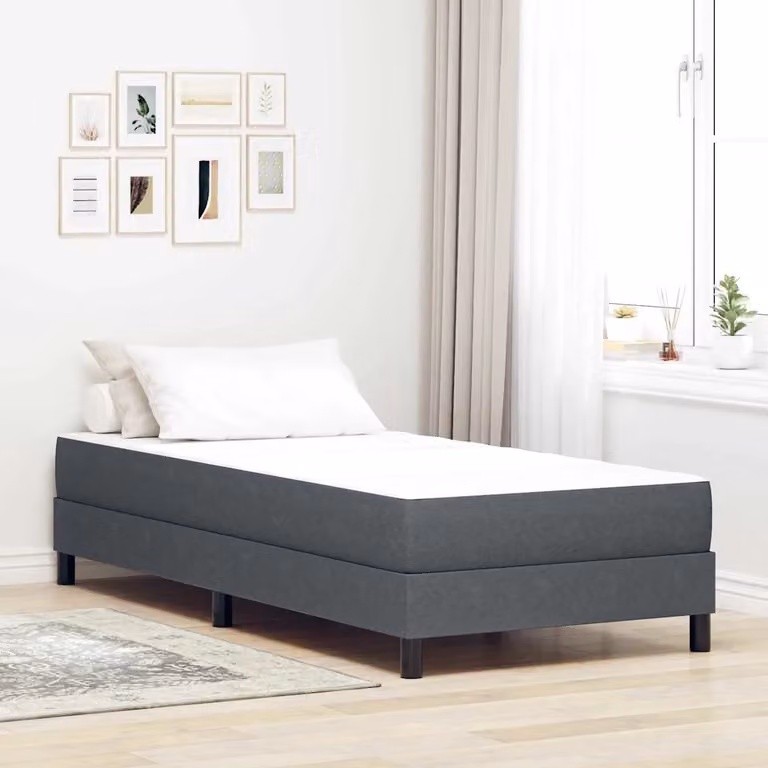 Materasso con molle insacchettate vidaXL in tessuto grigio L: 90 cm, P: 190 cm, H: 20 cm